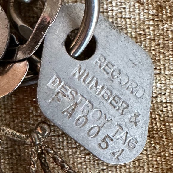 Vintage Key Chain With Destroy Tag, Wells Fargo and Scales of Justice Charms - Picture 9 of 9